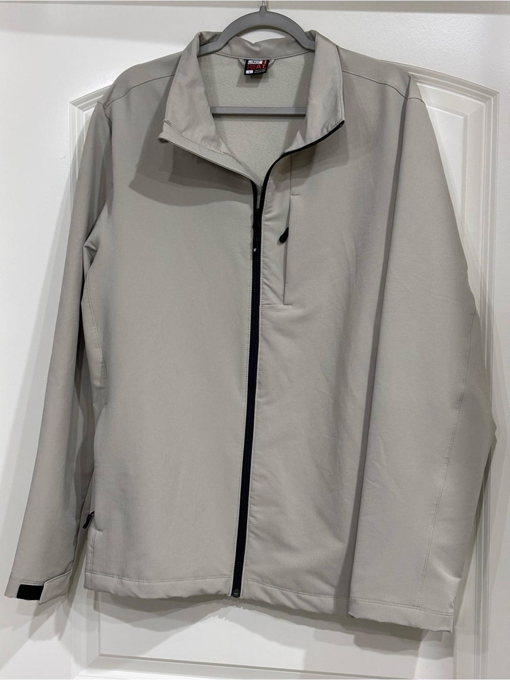 32 Degrees Light Tan Zip-Front Shirt Jacket